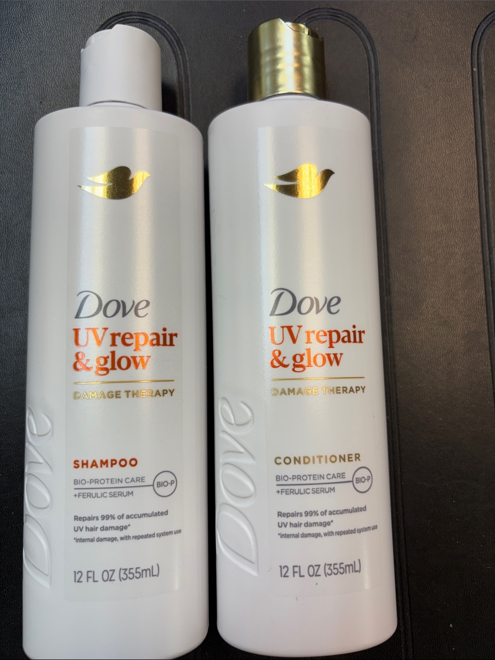 Dove UV Repair & Glow Shampoo - White/Gold